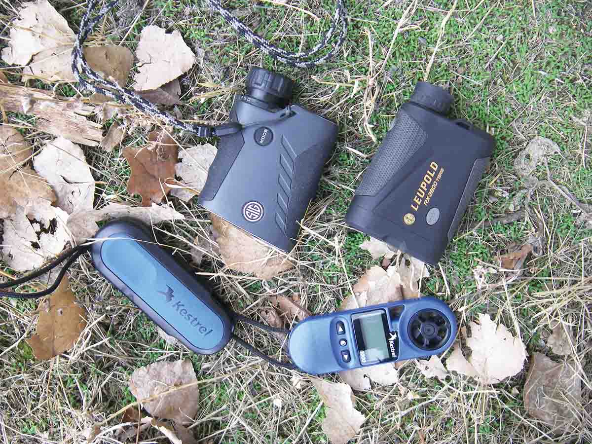 Brian considers laser rangefinders and wind meters useful tools for shooting coyotes at long range.